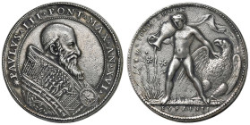 Paolo III (1534-1549) Medaglia An. XVI (1549) - Per il conferimento del ducato di Parma e Piacenza a Pier Luigi Farnese - Opus: Alessandro Cesati dett...