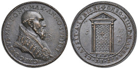 Gregorio XIII (1572-1585) Medaglia 1575 Chiusura della Porta Santa in San Pietro - Opus: Giangiacomo Bonzagni - CNORP III, 731 (per il rov.) - AE (g 2...