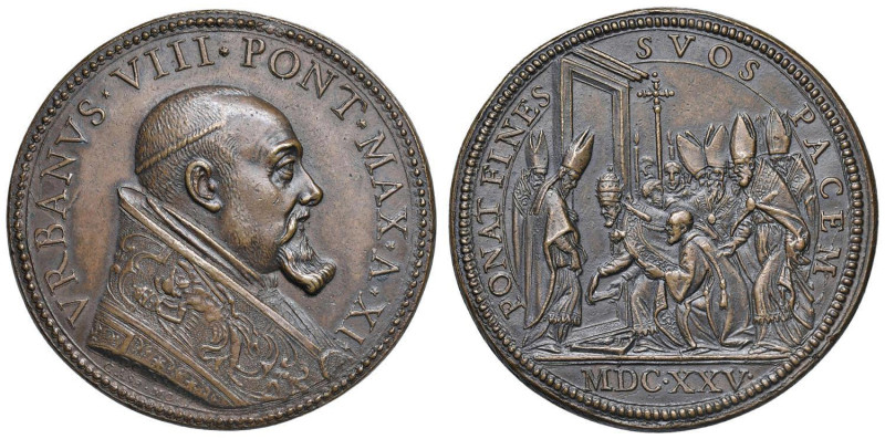 Urbano VIII (1623-1644) Medaglia 1625 An. XI - Riconio Posteriore - Apertura e C...