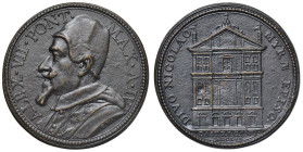 Alessandro VII (1655-1667) Medaglia 1659 A. IV - Rifusione Posteriore - La Nuova Chiesa di San Nicola di Mira a Castel Gandolfo - Opus Gaspare Morone ...