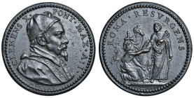 Clemente X (1670-1676) - Medaglia 1670 An. I - ROMA RESURGENS, S. Pietro assistito da S. Paolo solleva Roma - Opus: Girolamo Lucenti - R - AE (g 19,85...