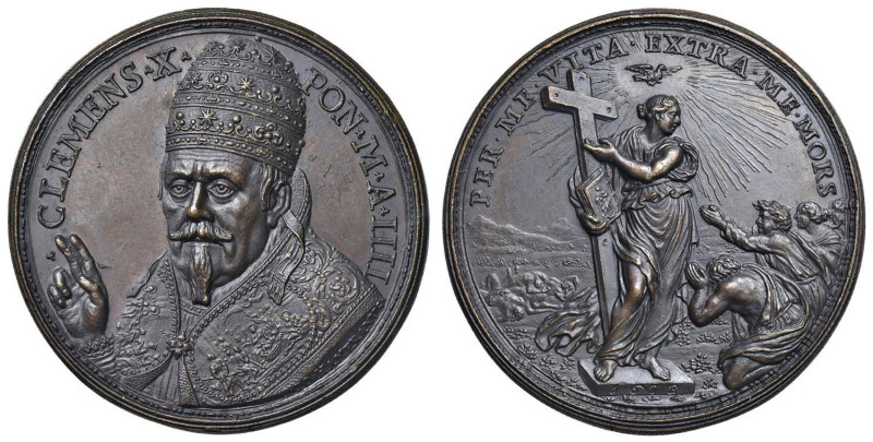 Clemente X (1670-1676) Medaglia 1673 An. IIII - Il primato della fede Cattolica ...