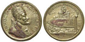 Innocenzo XI (1676-1689) Medaglia 1684 - La bandiera turca donata alla Santa Casa di Loreto e commemorazione della vittoria sui turchi a Parkam da par...