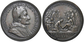 Innocenzo XI (1676-1689) Medaglia senza data An. IIII - Lavanda dei piedi - Opus: Hamerani - AE (g 15,58 - Ø 29,51 mm) Riconio ibrido accomunando due ...