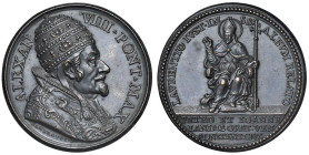Alessandro VIII (1689-1691) Medaglia - Canonizzazione di Lorenzo Giustinian - Opus Giovanni Hamerani - Miselli p. 260, 271; Börner 1259 - AE (g 26,47 ...