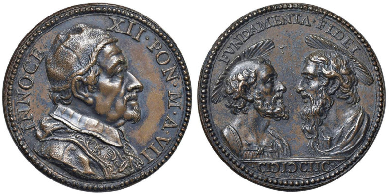 Innocenzo XII (1691 - 1700) Medaglia 1698 An.VII - Gli apostoli San Pietro e San...