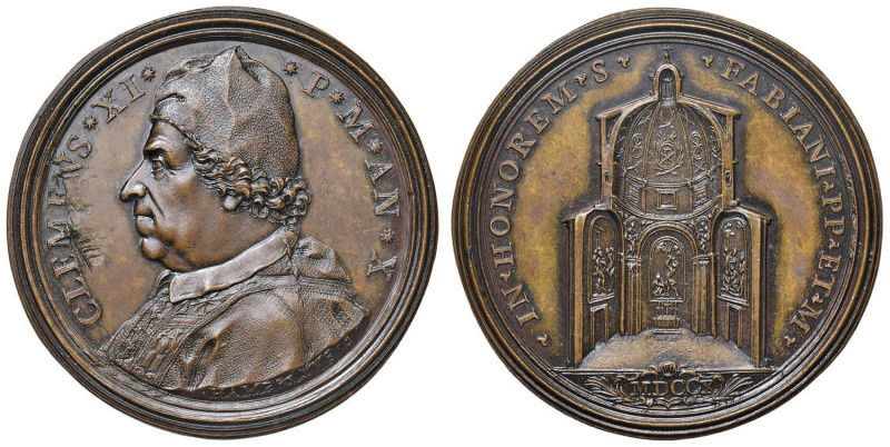 Clemente XI (1700-1721) Medaglia 1710 An. X - a Ricordo della Cappella Albani de...