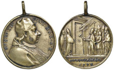 Benedetto XIV (1740-1758) Medaglia 1750 An. X - per l'apertura della Porta Santa, Anno Giubilare - Opus: senza firma - Spink 1849 l - AE (g 18,35 - Ø ...