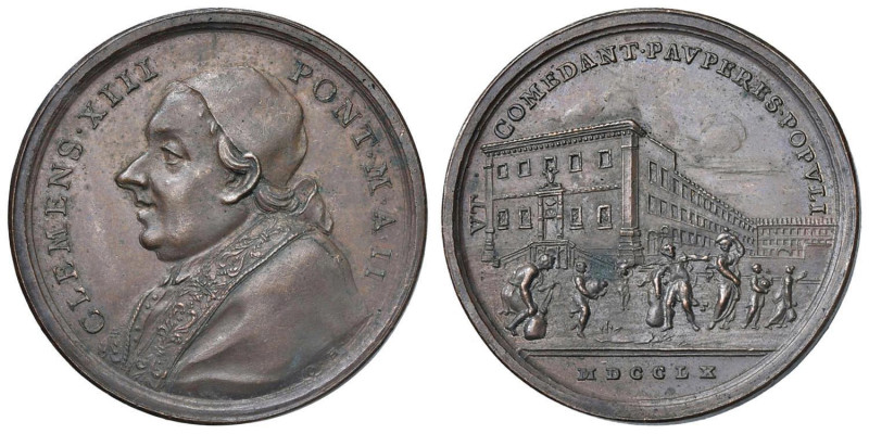 Clemente XIII (1758-1769) Medaglia annuale 1758 An. I - Elevazione al Pontificat...