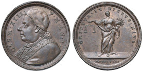 Clemente XIII (1758-1769) Medaglia annuale 1760 An. II - I granai di Termini - Opus: Ottone Hamerani - Patrignani p. 92, 8a; Mazio 486 - AE (g 13,07 -...