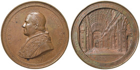 Pio IX (1846-1878) Medaglia 1869 - Basilica di San Pietro e vista prospettica dell'interno della Basilica - Opus: Giuseppe Bianchi - Bartolotti Pio IX...