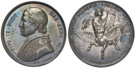 Pio IX (1846-1878) Medaglia senza data An. V - Accademia d'arte romana di San Luca - Opus: Giuseppe Cerbara - AG (g 35,71 - Ø 43,55 mm) Medaglia in co...
