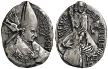 Paolo VI (1963-1978) Medaglia ovale coniata annuale An. VI - Opus: Floriano Bodini - De Luca n. 327 - AG (g.46,7 - Ø 46x36 mm) Con pochette di tessuto...