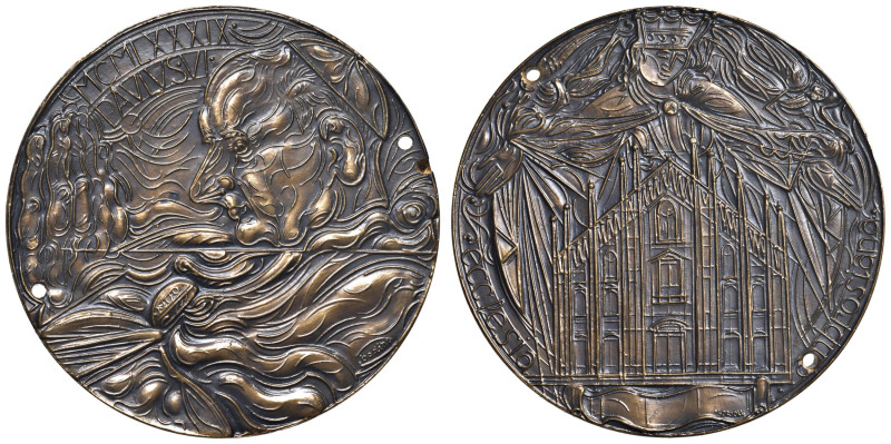 Paolo VI (1963-1978) Medaglia staordinaria coniata 1989 La Chiesa Ambrosiana - O...
