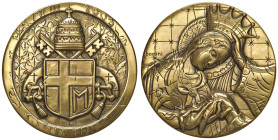 Giovanni Paolo II (1978-2005) Medaglia straordinaria artistica 2003 Totus Tuus, allegoria - Opus: Floriano bodini e Senesi - AE dorato (g.37 - Ø 40 mm...