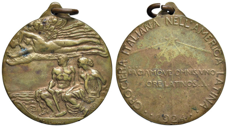 Regno d’Italia Medaglia 1924 Crociera italiana nell’America latina - Opus: Nelli...