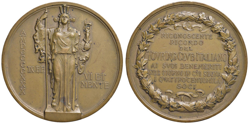 MEDAGLIE FASCISTE Medaglia 1930 il Touring Club italiano ai suoi benemerenti - O...