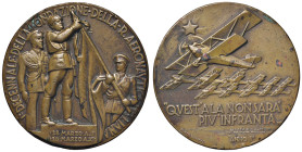 MEDAGLIE FASCISTE Medaglia A.XI decennale della fondazione della Regia Aeronautica - Opus: Morbiducci - AE (g 58,66 - Ø 50 mm) Graffi al R/. Colpetti ...