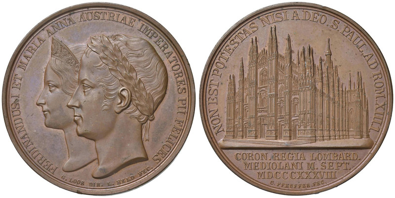 MILANO Ferdinando Maria Anna d'Austria Medaglia 1838 Opus: Loos AE (g 38,79 - Ø ...