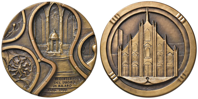 MILANO. Medaglia coniata 1986 Per il VI Centenario del Duomo di Milano, vista de...