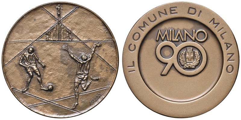 MILANO. Medaglia coniata 1990 Il Comune di Milano per il Campionato del Mondo di...