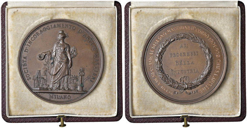 MILANO. Società di incoraggiamento d'Arti e Mestieri 1901-1902 Medaglia premio d...