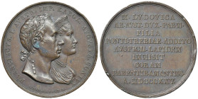 Parma Maria Luigia d'Austria (1815-1847) Medaglia coniata in occasione della costruzione del ponte sulla Trebbia nel 1825 opus: Luigi Manfredini AE (g...