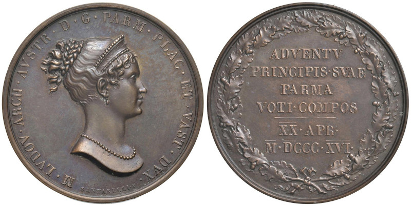 Parma Maria Luigia d'Austria (1815-1847) Medaglia ufficiale coniata, emessa nel ...