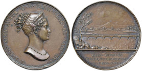 Parma Maria Luigia d'Austria (1815-1847) Medaglia coniata, emessa nel 1818, per ricordare l'inizio dei lavori di costruzione del Ponte per l'attravers...