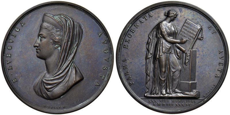 Parma Maria Luigia d'Austria (1815-1847) Medaglia coniata, emessa nel 1836, per ...