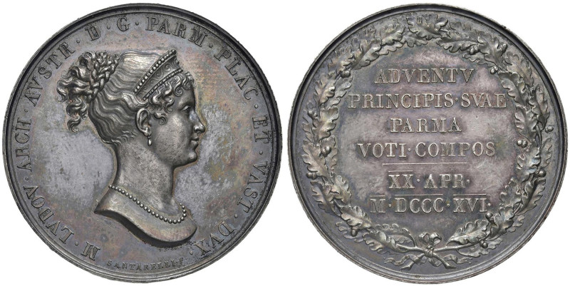 Parma Maria Luigia d'Austria (1815-1847) Medaglia ufficiale coniata, emessa nel ...