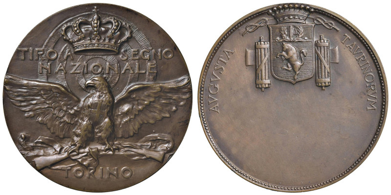TORINO. Medaglia artistica coniata senza data XX secolo Tiro a Segno Nazionale, ...