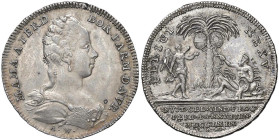 Parma Ferdinando di Borbone (1765-1802) Gettone 1769 per il matrimonio con Maria Amalia opus: A.W. AG (g 4,13 Ø 26 mm) Bella medaglia con patina antic...