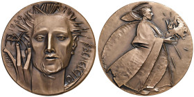 Angelo Grilli (1932-2015) Medaglia coniata 1980 Millenario della nascita di San Benedetto - Opus: A.Grilli, edizione degli stabilimenti Stefano Johnso...