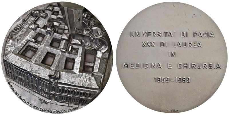 Angelo Grilli (1932-2015) Medaglia coniata 1989 Visita di Giovanni Paolo II all'...