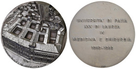 Angelo Grilli (1932-2015) Medaglia coniata 1989 Visita di Giovanni Paolo II all'Università di Pavia, sezione di medicina e chirurgia - Opus: A.Grilli,...