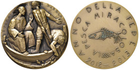 Angelo Grilli (1932-2015) Medaglia coniata 2013 Anno della Fede, la Pesca Miracolosa - Opus: A.Grilli, edizione degli stabilimenti Stefano Johnson di ...