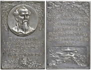 ARGENTINA. Placchetta artistica coniata 1912 Al Dottor Niocolas Avellaneda, posa della prima pietra del suo monumento - Opus: J. Gottuzzo - AG (g.37 -...