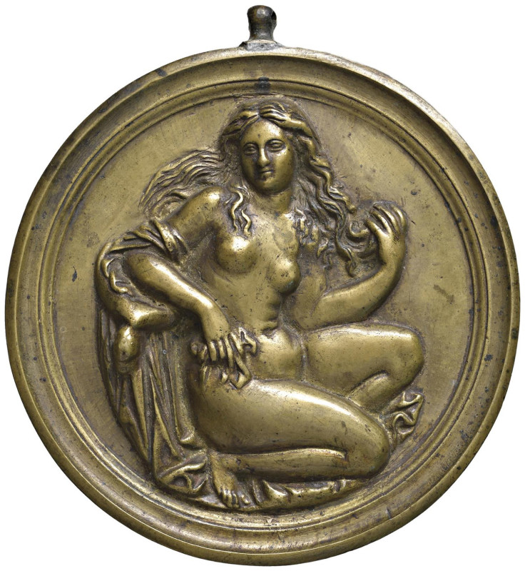FRANCIA. Medaglia artistica di grande modulo da fusione del XIX secolo Figura fe...