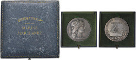 FRANCIA. Repubblica Medaglia 1910 Regates- Marine Marchande per il ministero della marina; sul bordo punzone: 2ARGENT e cornucopia - Opus: Daniel Dupu...