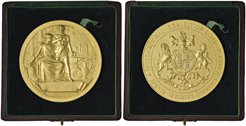 INGHILTERRA. Medaglia coniata 1909 Esibizione Internazionale di Londra: Sport, I...