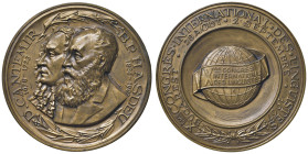 ROMANIA. D. Cantemir (1678-1723) e B.P. Hasdeu (1836-1907) Medaglia coniata 1967 Congresso Internazionale delle lingue, Bucarest - Opus: N. Culluri - ...