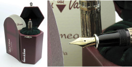 FERRARI DA VARESE. Romea -Penna stilografica- Edizione limitata 0022/2000. Corpo in argento a scanalature classiche. Cappuccio raffigurante cupola di ...