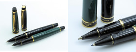 WATERMAN -Lotto di 2 penne- Roller. Corpi in resina nera e verde con finiture dorate. Refill da sostituire. Penne nuove, vendute in scatola neutra.
...