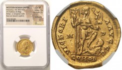 Ancient coins
RÖMISCHEN REPUBLIK / GRIECHISCHE MÜNZEN / BYZANZ / ANTIK / ANCIENT / ROME / GREECE

Rome, Honoriusz (393-423). Solidus, Mediolan NGC ...