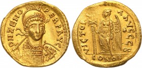 Ancient coins
RÖMISCHEN REPUBLIK / GRIECHISCHE MÜNZEN / BYZANZ / ANTIK / ANCIENT / ROME / GREECE

Rome 474-491. Solidus, Konstantynopol 
Aw: Popie...