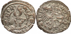 Medieval coins 
POLSKA/POLAND/POLEN/SCHLESIEN/GERMANY/TEUTONIC ORDER

Silesia, Duchy Raciborskie. Jan V Młodszy (1456-1493). Halerz, Racibórz 
Aw....