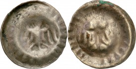 Medieval coins 
POLSKA/POLAND/POLEN/SCHLESIEN/GERMANY/TEUTONIC ORDER

WielkoPoland? Brakteat, koniec XIII w. 
Orzeł heraldyczny z głową w lewo.Pat...