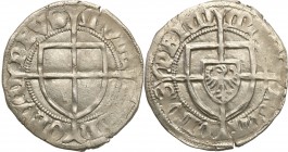 Zakon Krzyżacki
POLSKA/POLAND/POLEN/SCHLESIEN/GERMANY/TEUTONIC ORDER

Teutonic Order. Paul I Bellitzer (1422-1441). Schilling (szelag) 
Minimalnie...