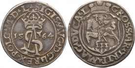 Sigismund II August
POLSKA/ POLAND/ POLEN/ LITHUANIA/ LITAUEN

Sigismund II August. Trojak (3 grosze) 1564, Vilnius 
Wyraźne detale, wiekowa patyn...